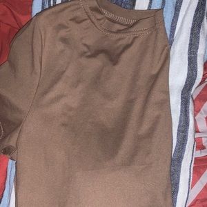 Brown crop top